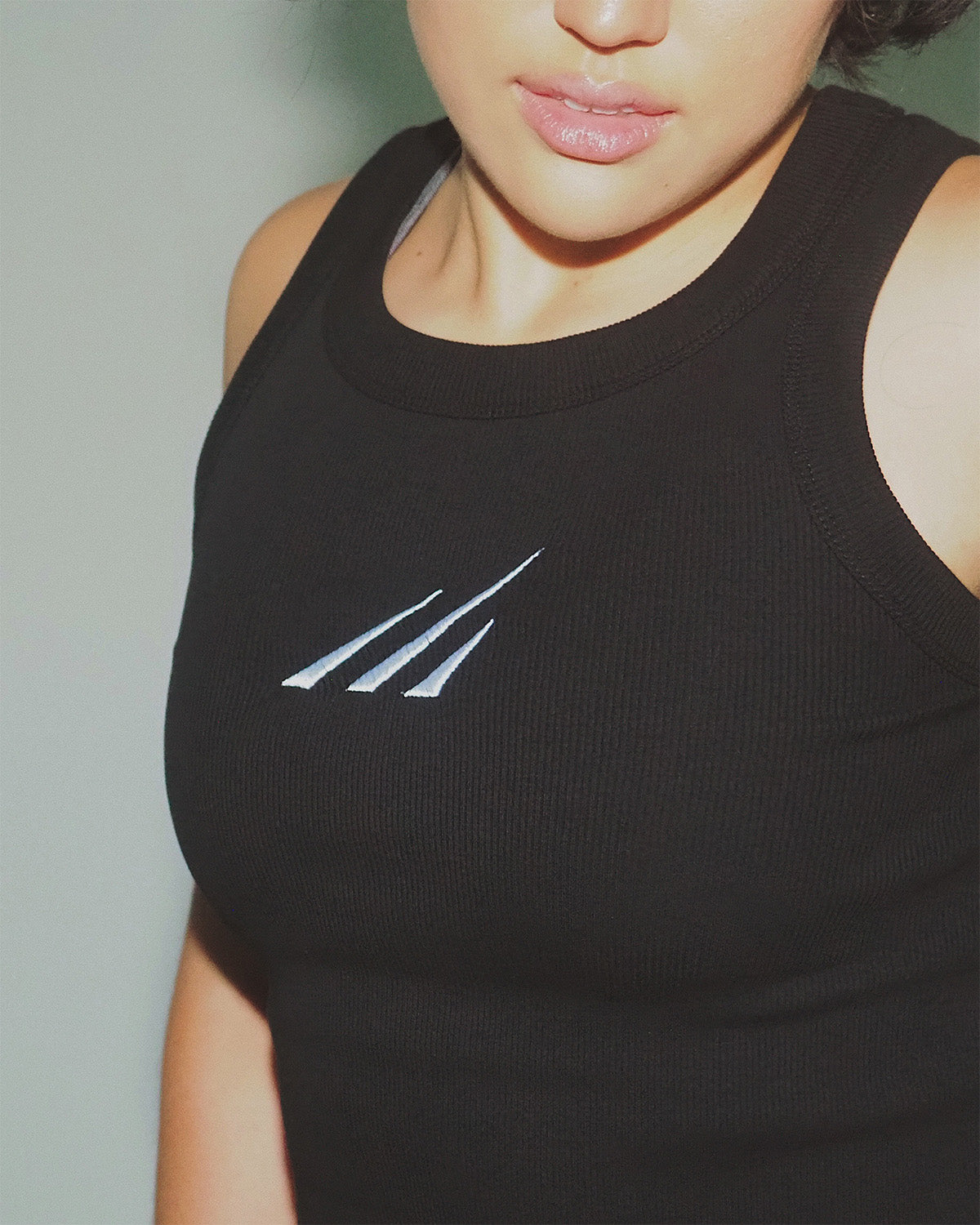 Women’s eco-friendly organic cotton gym tank top.